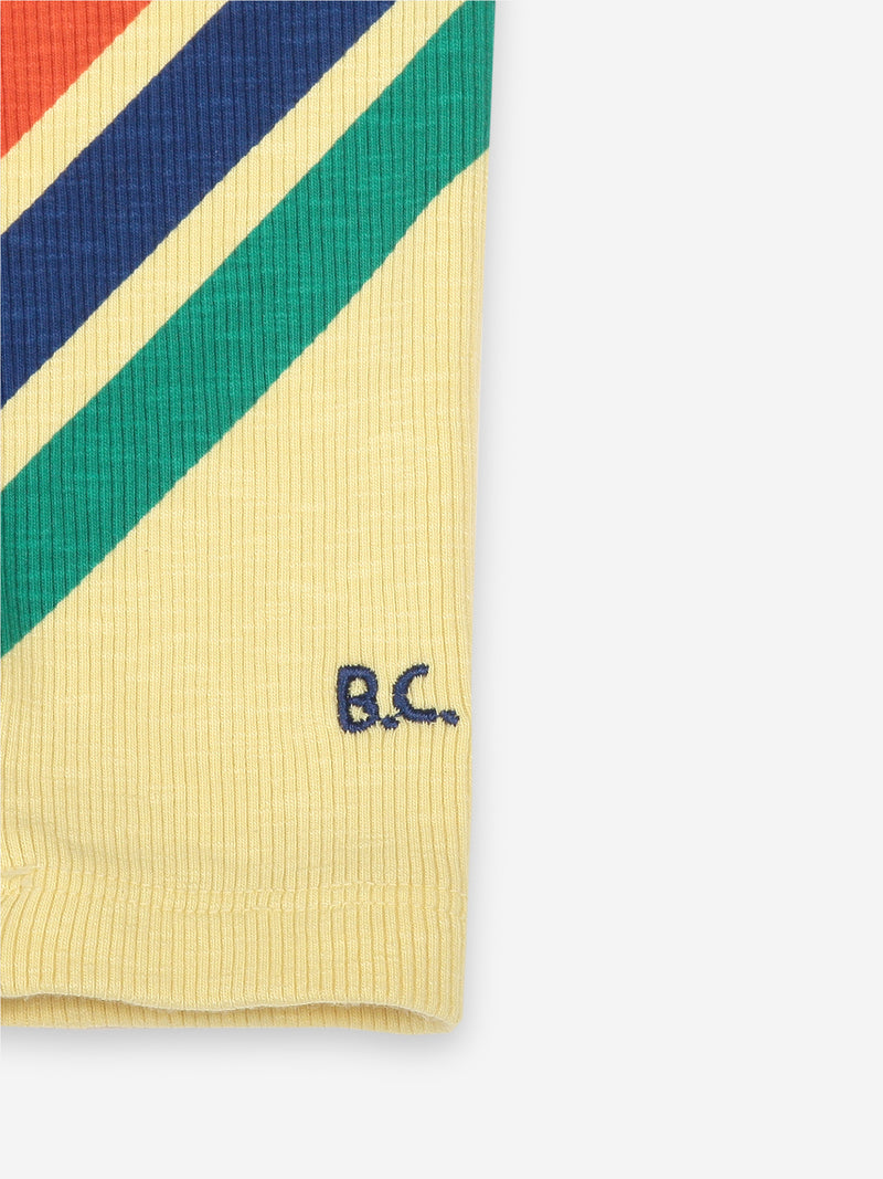 Crosswise Stripes Leggings