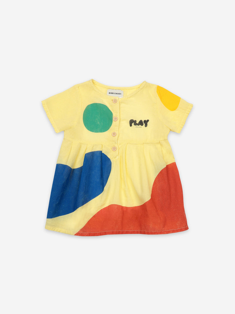 Play Landscape Buttoned Dress