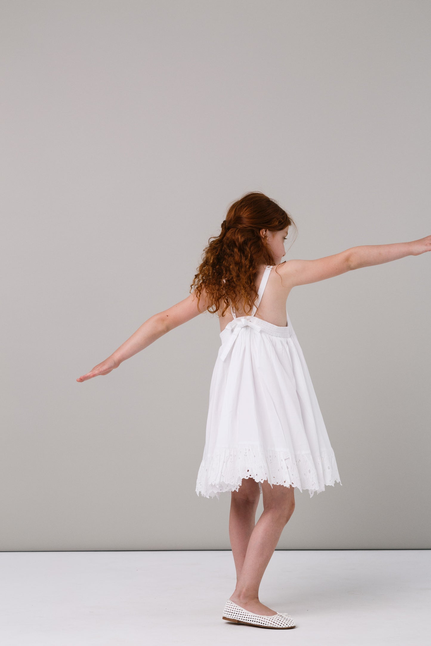 Danita Light Cotton Frill Dress Rose