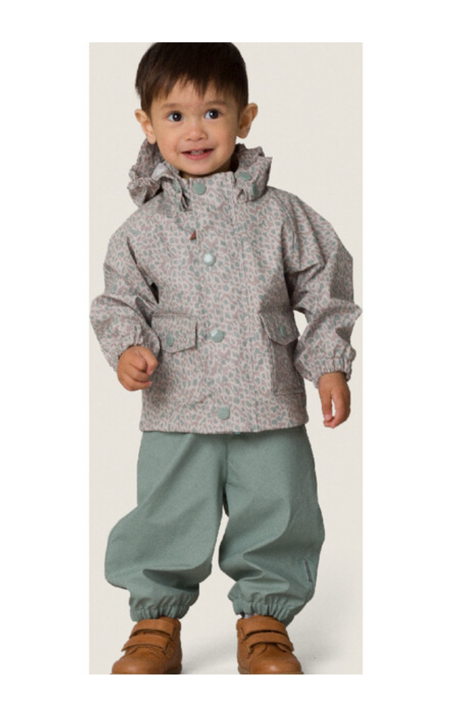 Julien Rain Jacket Print Vapor Gray