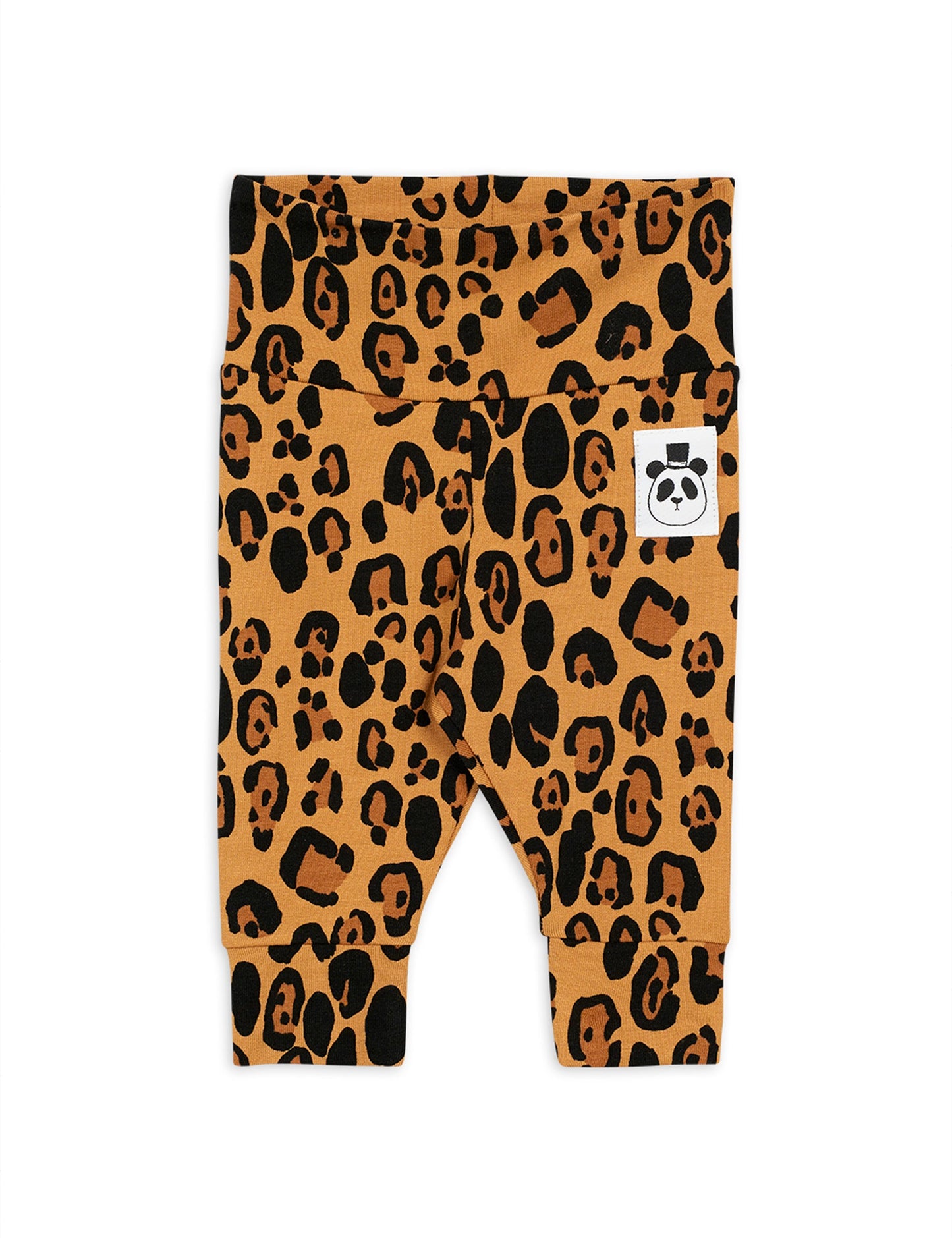 Basic Leopard Leggings Nyfödd Beige
