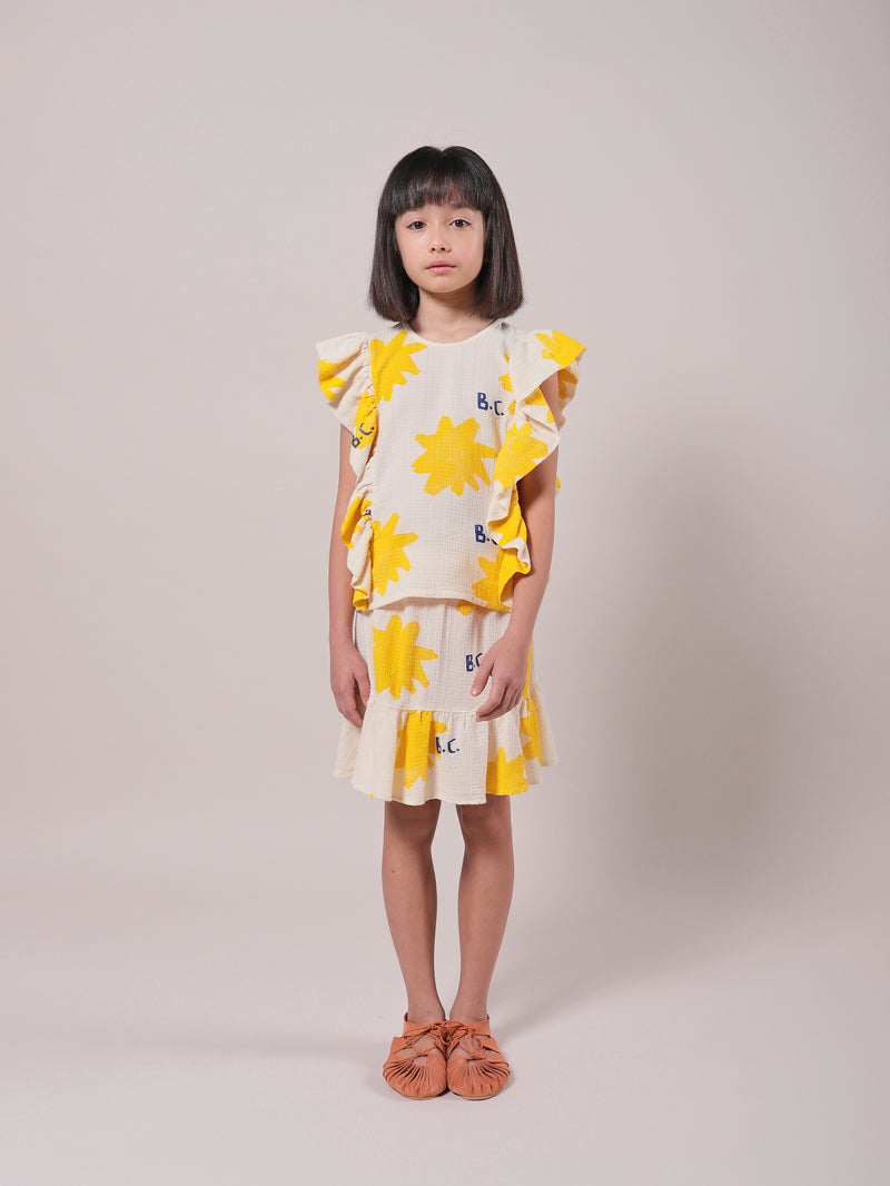 Sparkle All Over Ruffle Woven Top