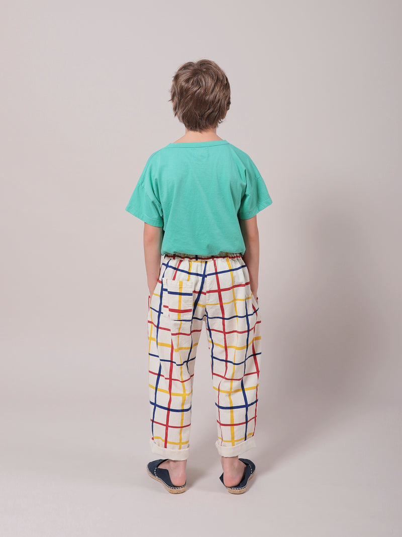 Multicolor Checkered Baggy Trousers