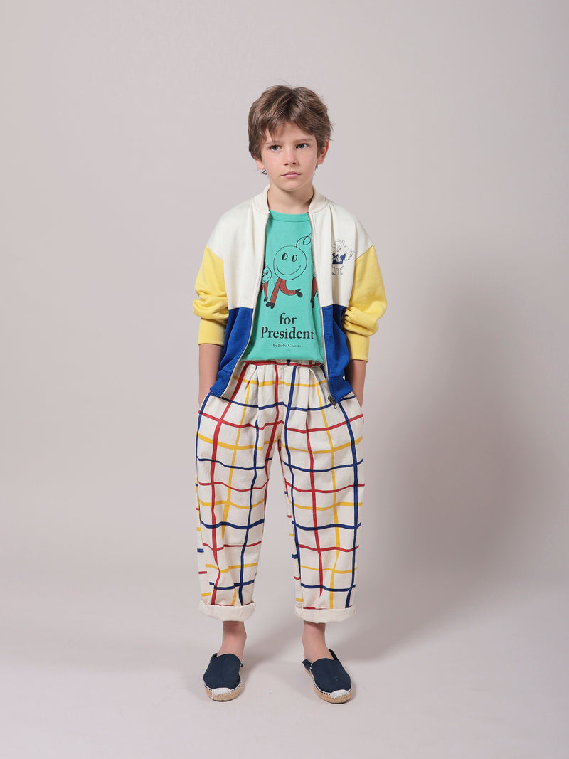 Multicolor Checkered Baggy Trousers