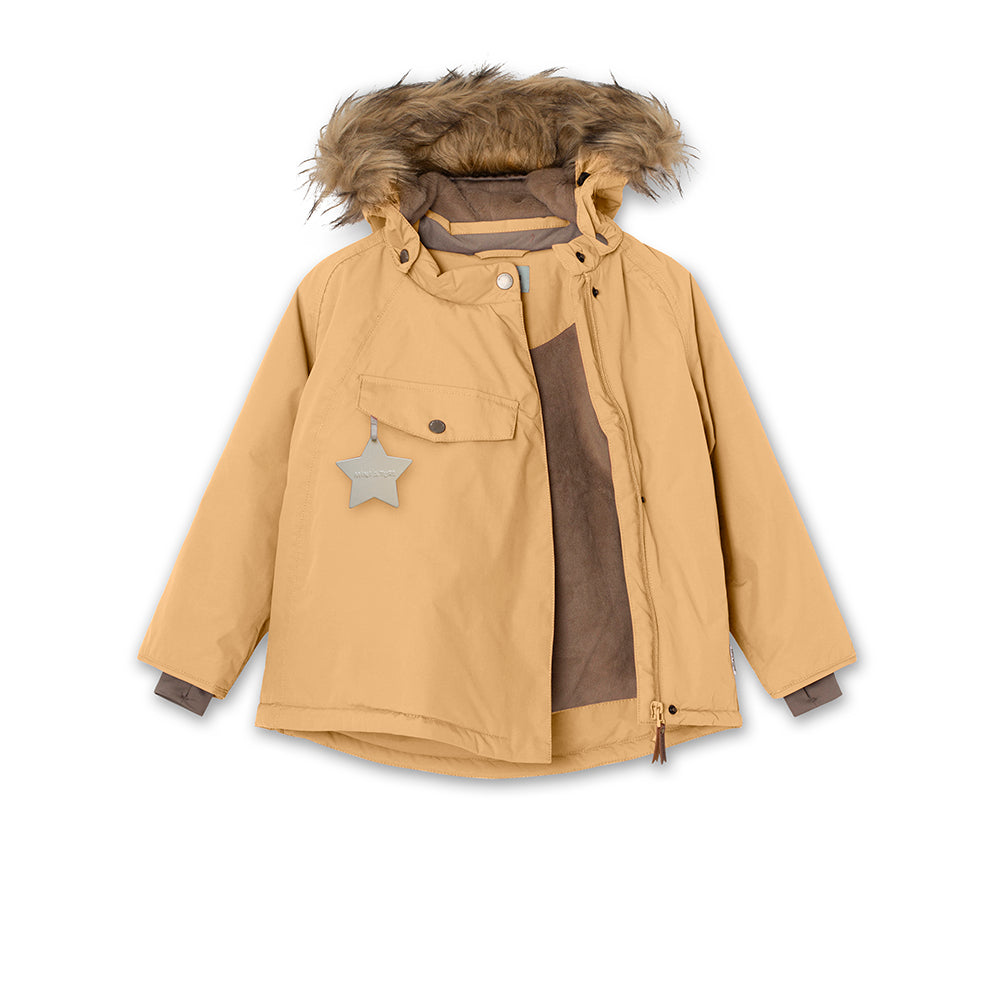 Wang Winter Jacket Fake Fur Taffy Yellow