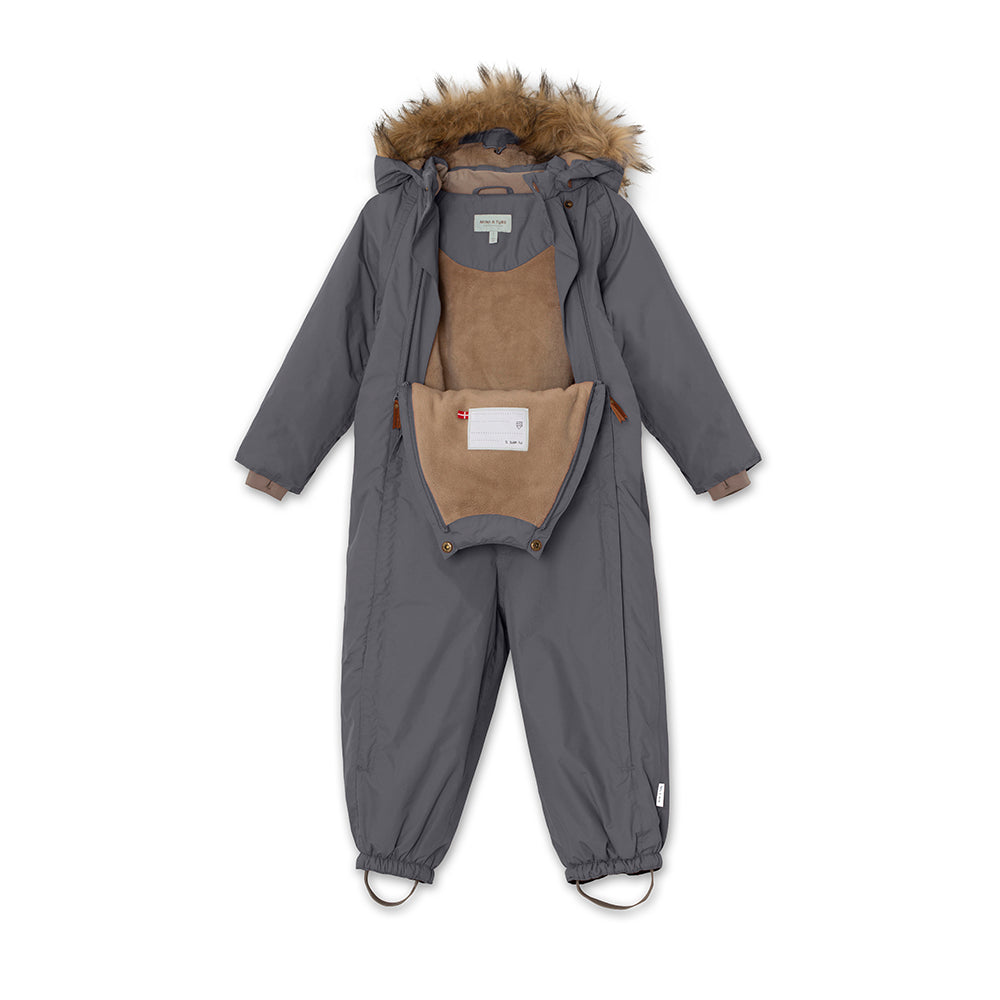 Wisti Snowsuit Fake Fur Forged Iron Blue