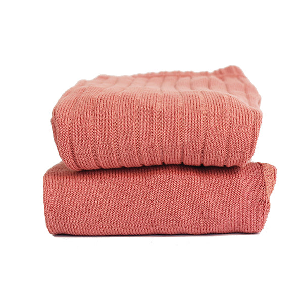 Wide Rib Basic Tights Terracota