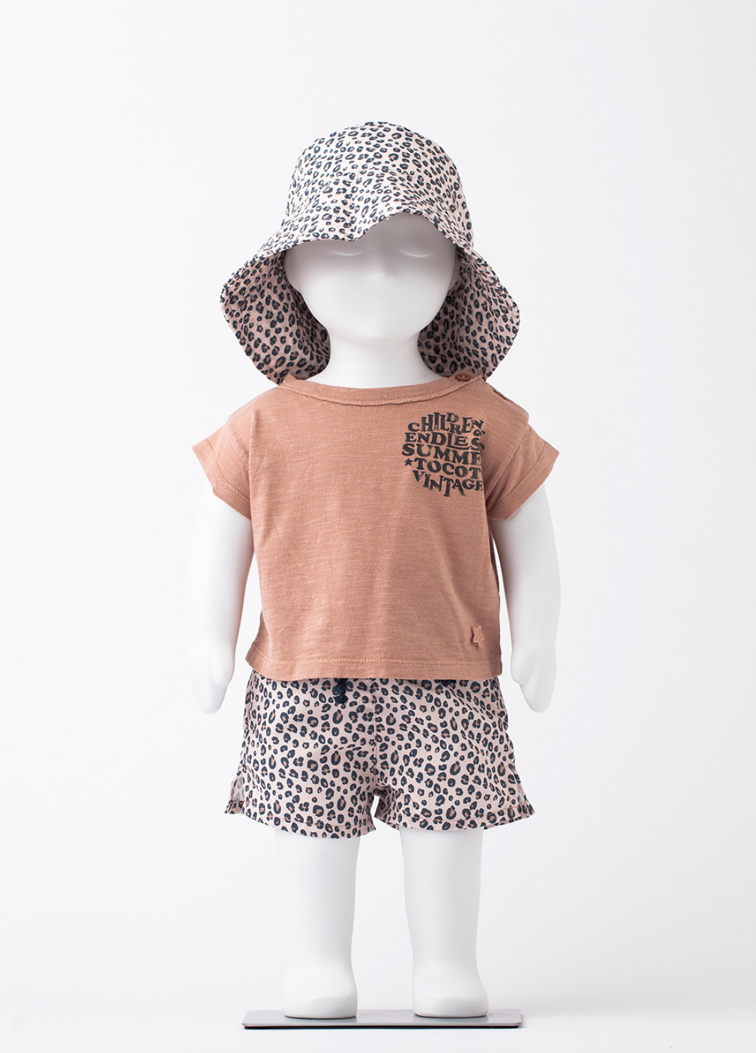 Animal Print Cap Light Brown