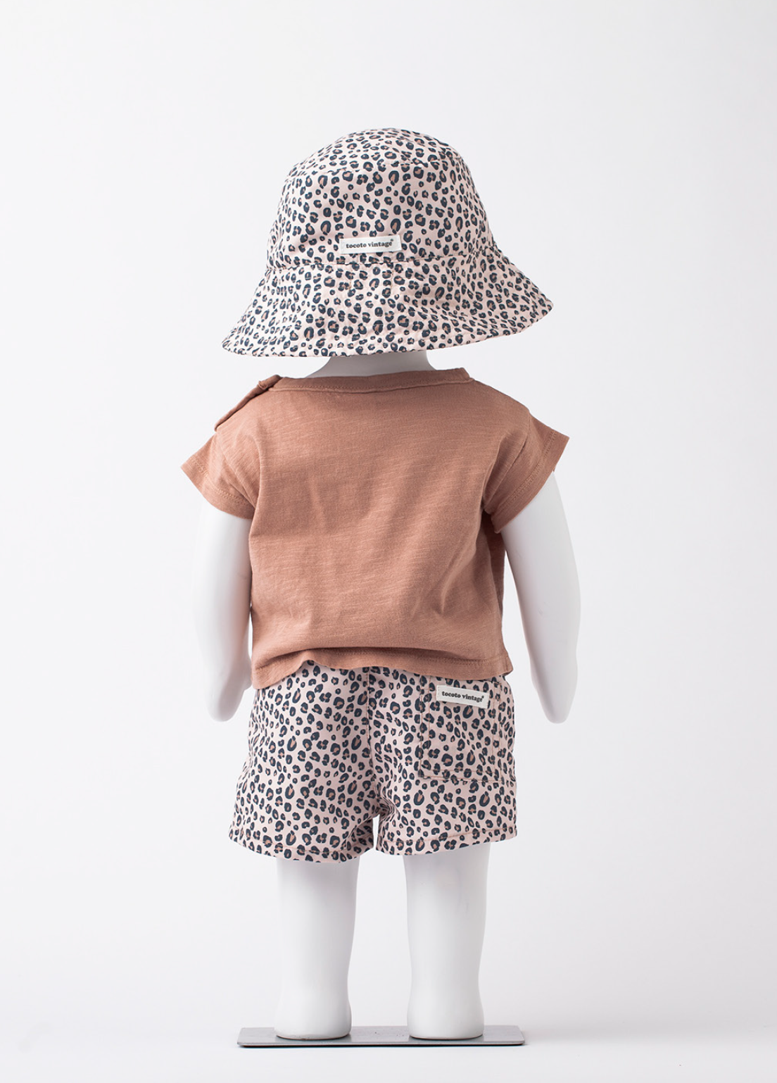 Animal Print Shorts Light Brown