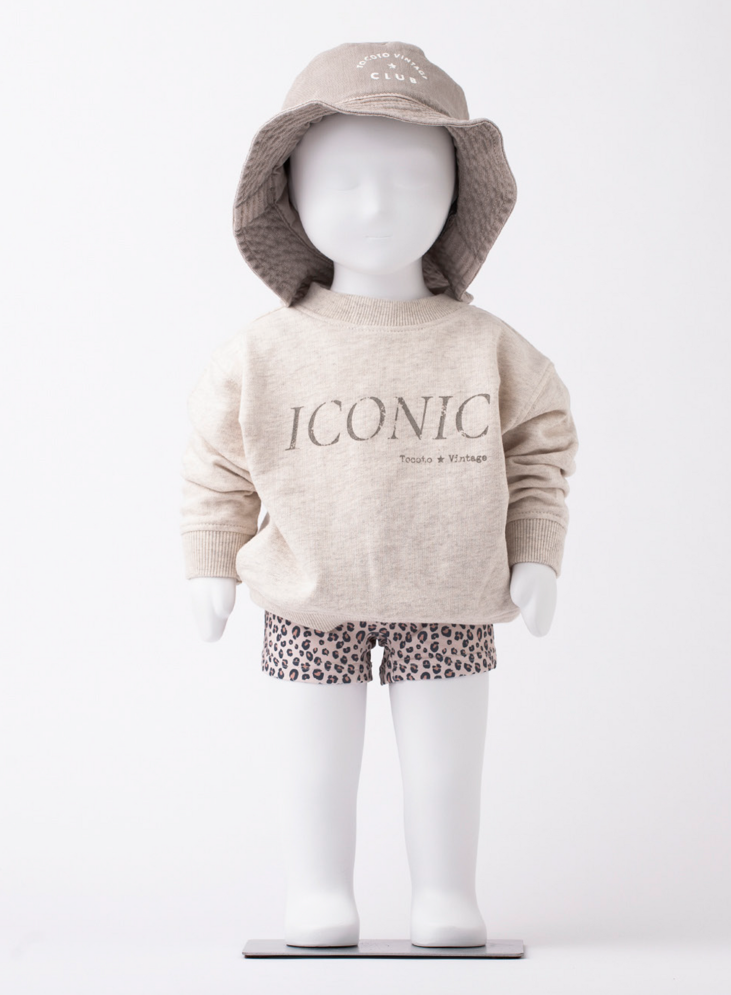 Animal Print Shorts Light Brown