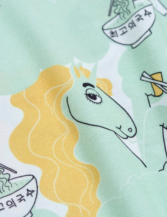 Unicorn Noodles AOP SS T-shirt Green