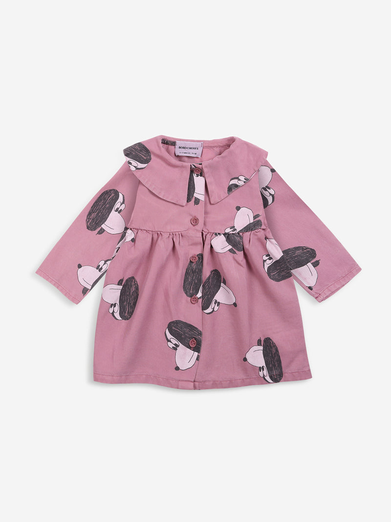 Doggie all over buttoned woven dress mesa rose – Meno Style