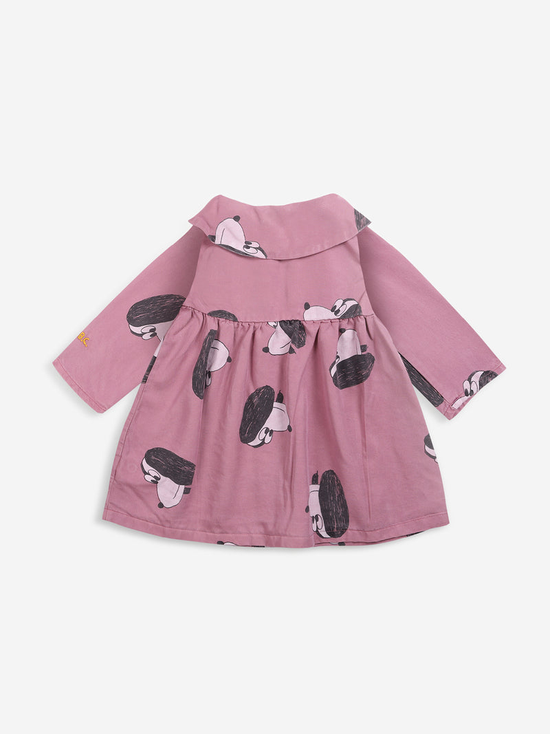Doggie all over buttoned woven dress mesa rose