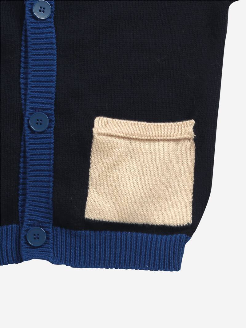 Multicolor knitted cardigan baby twilight blue