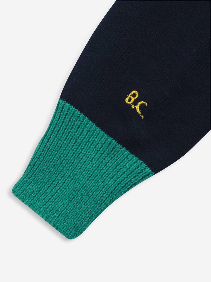 Multicolor knitted cardigan kids twilight blue