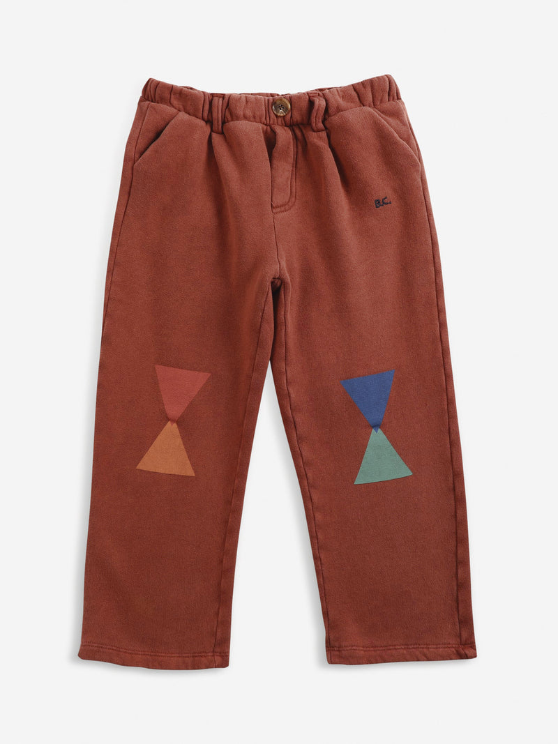 Geometric fleece pants tandoori spice
