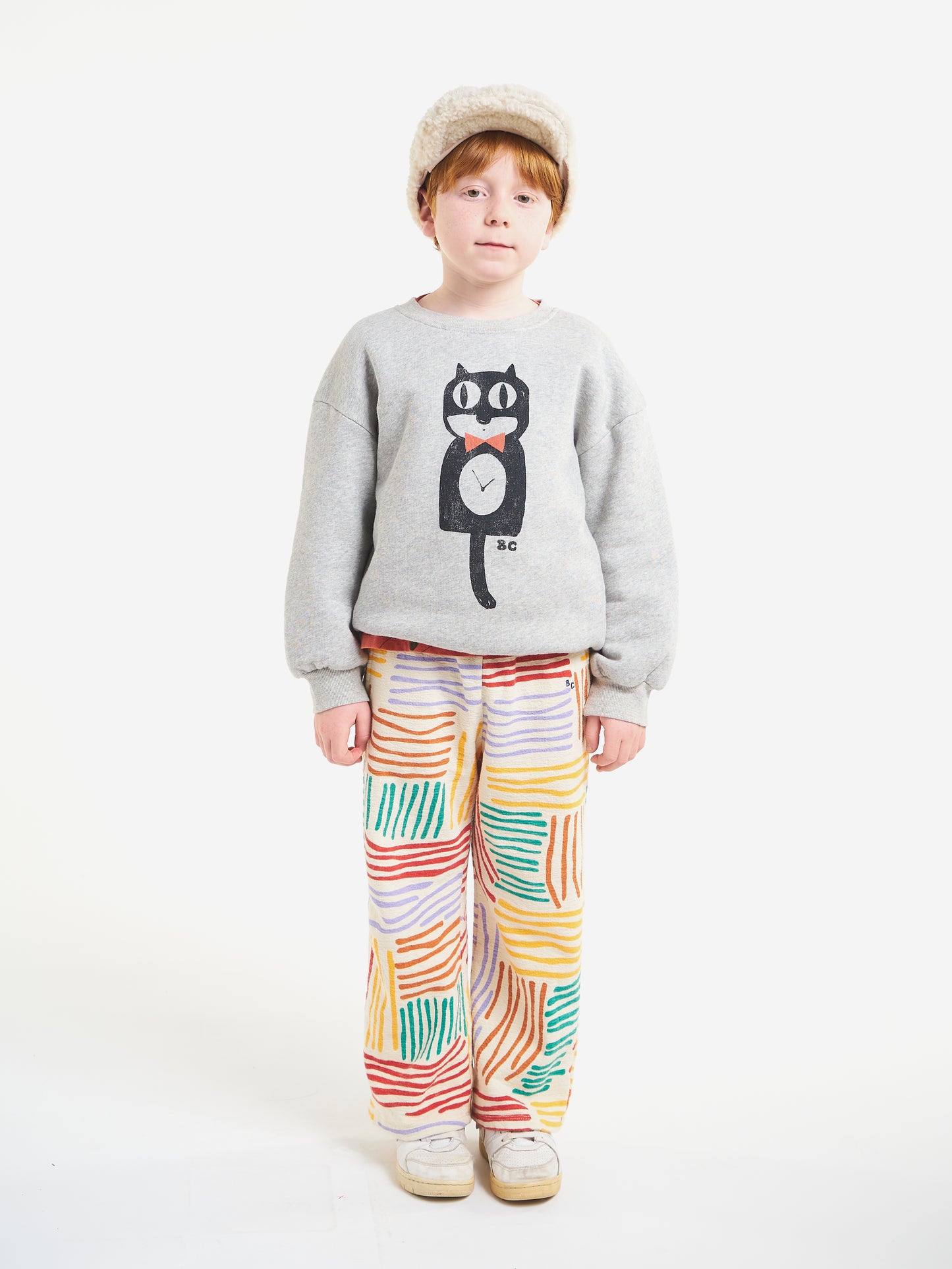 Cat O'clock grey melange sweatshirt