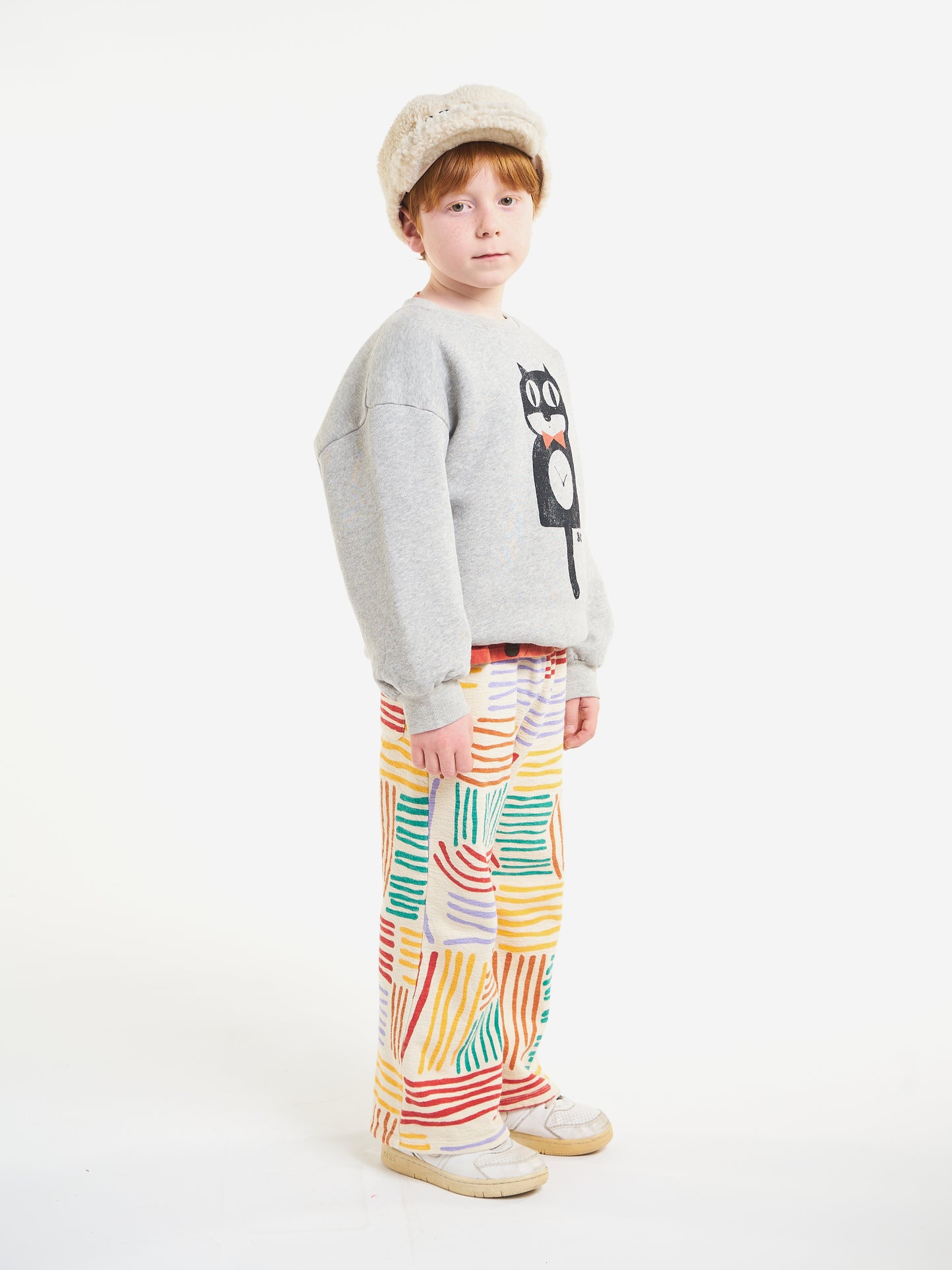 Cat O'clock grey melange sweatshirt