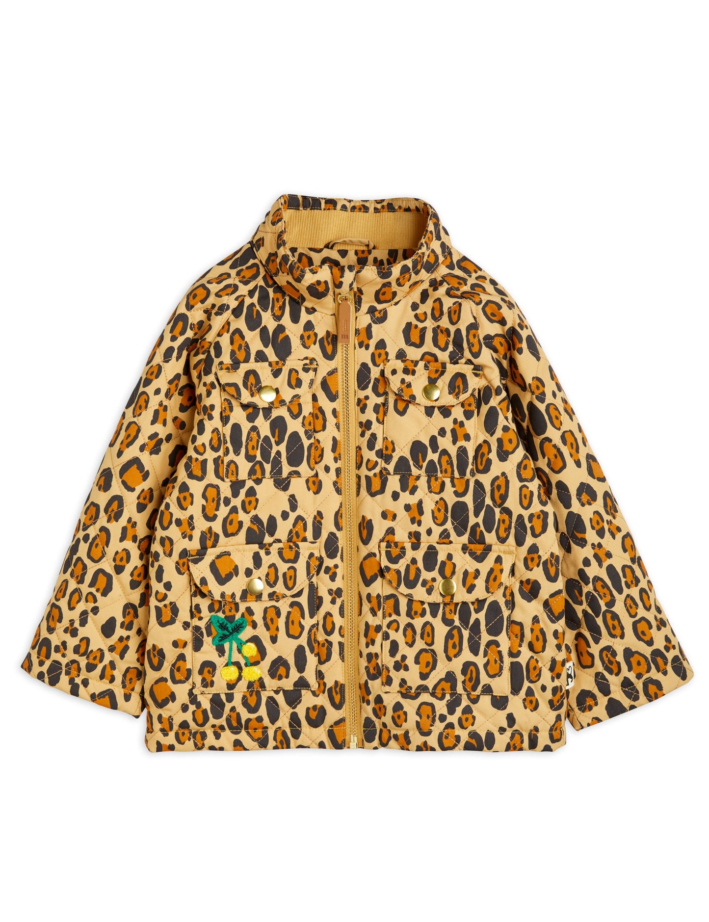 Leopard Quilted Jacket Brown