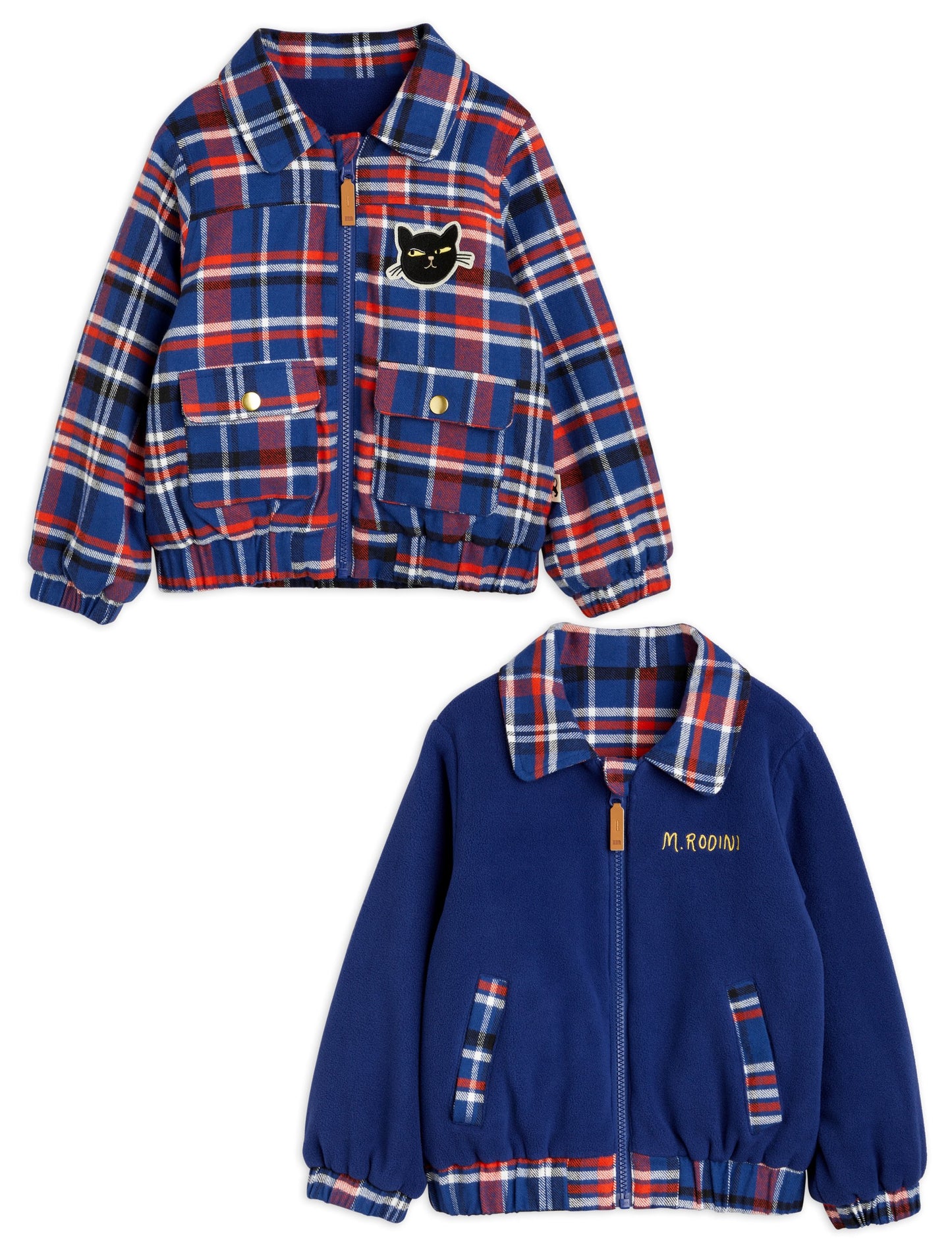 Flanell Reversible Jacket Blue