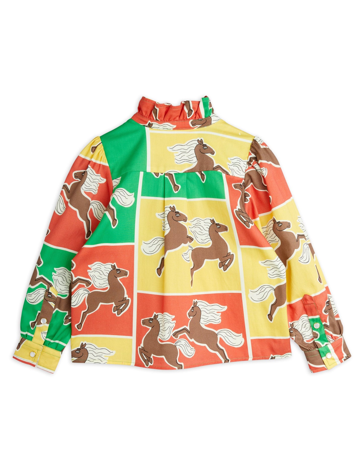 Horses Woven Frill Blouse