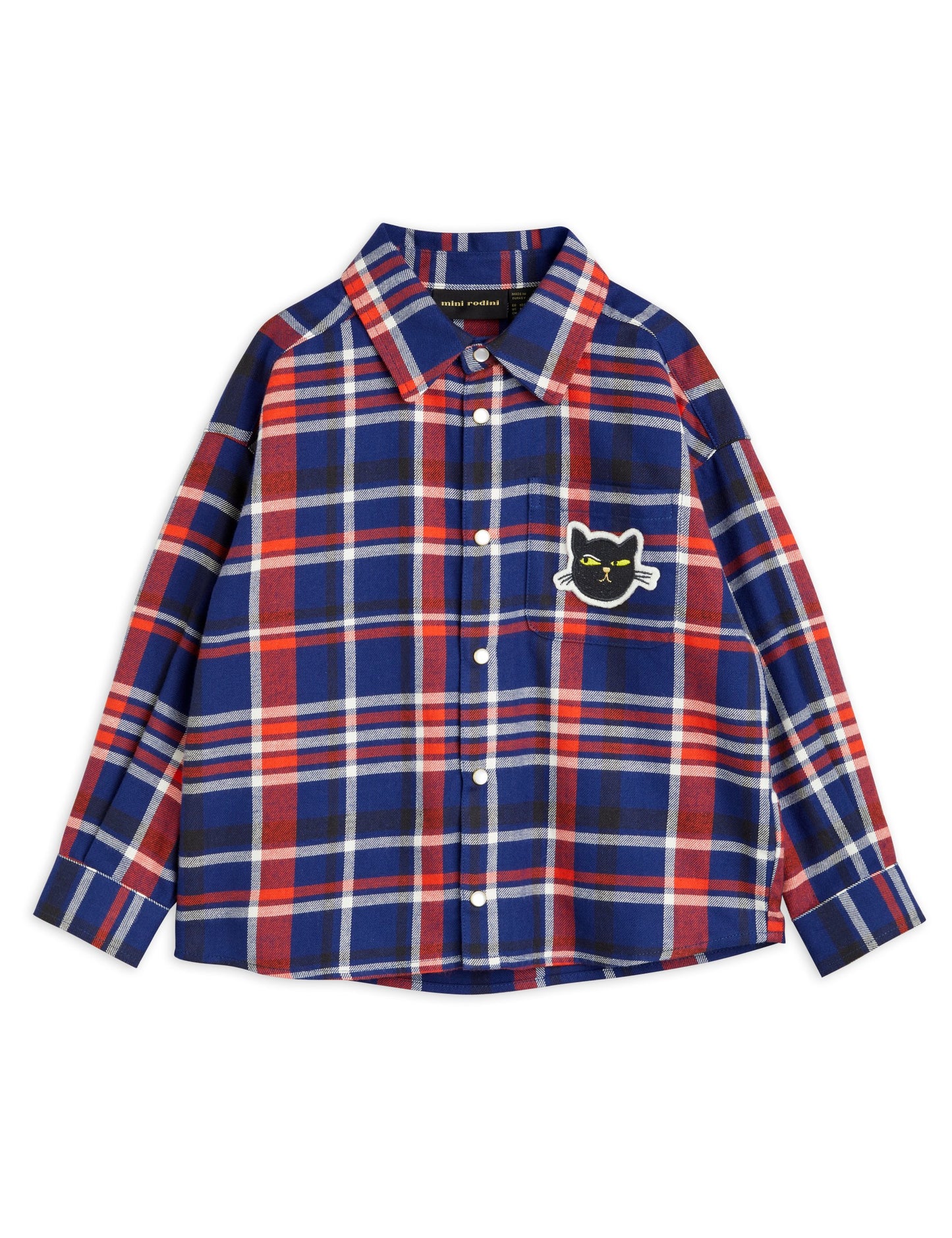 Flanell Check Woven Shirt Navy