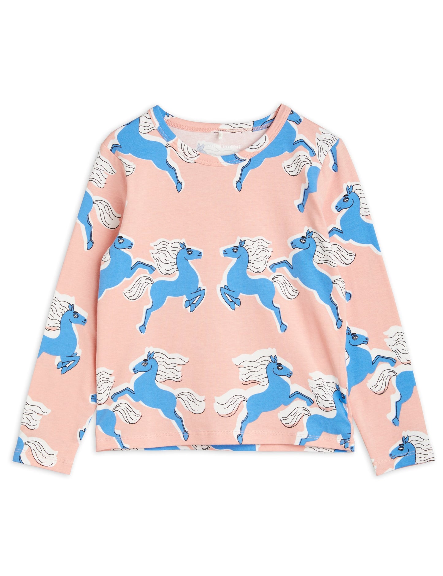 Horses aop LS Tee Pink