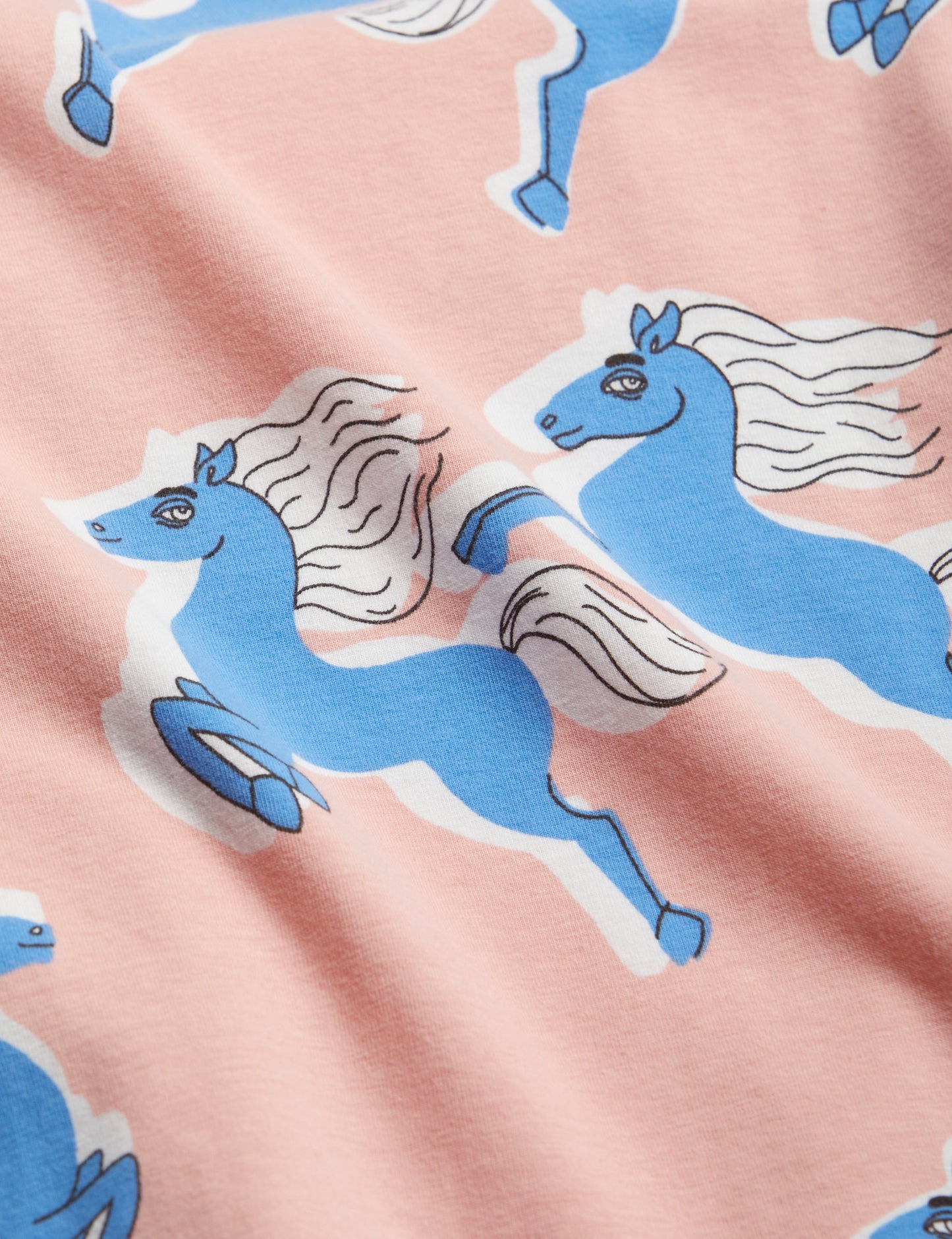 Horses aop LS Tee Pink