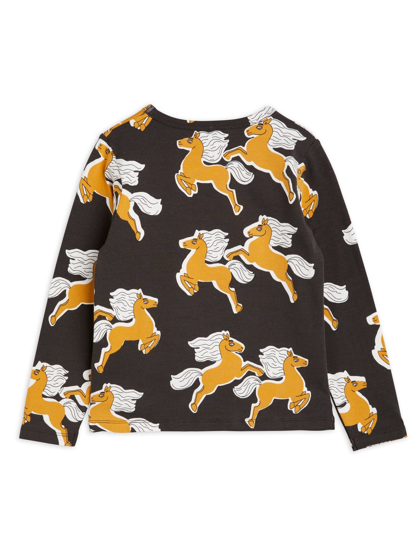 Horses aop LS Tee Black