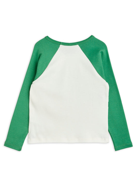 I am great sp raglan LS Tee Green