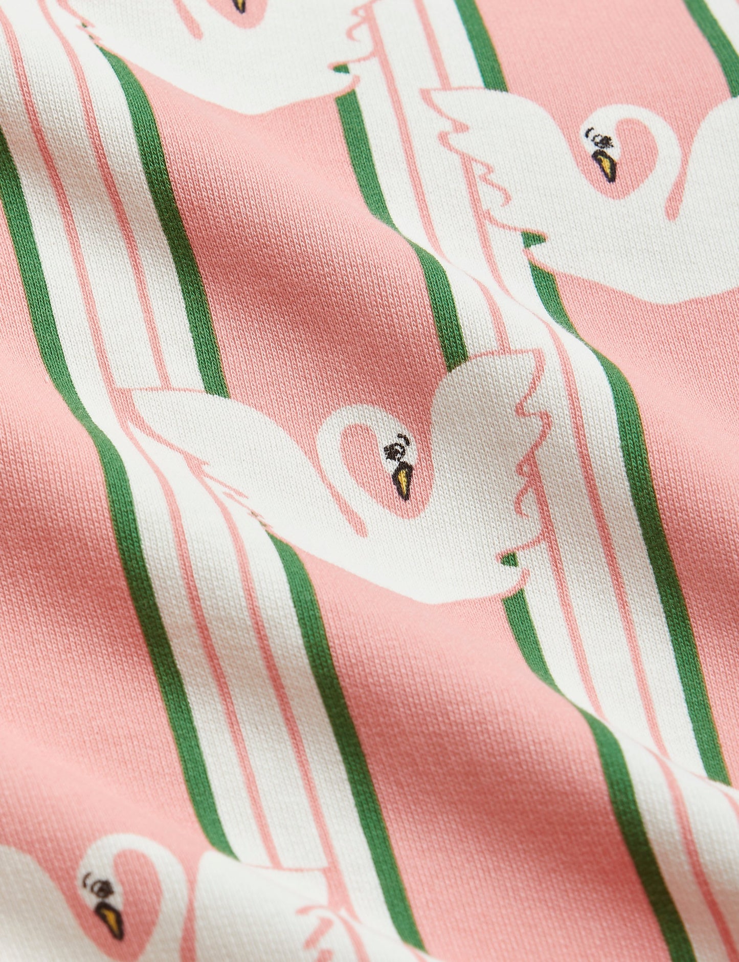 Swan aop Zip Hoodie Pink