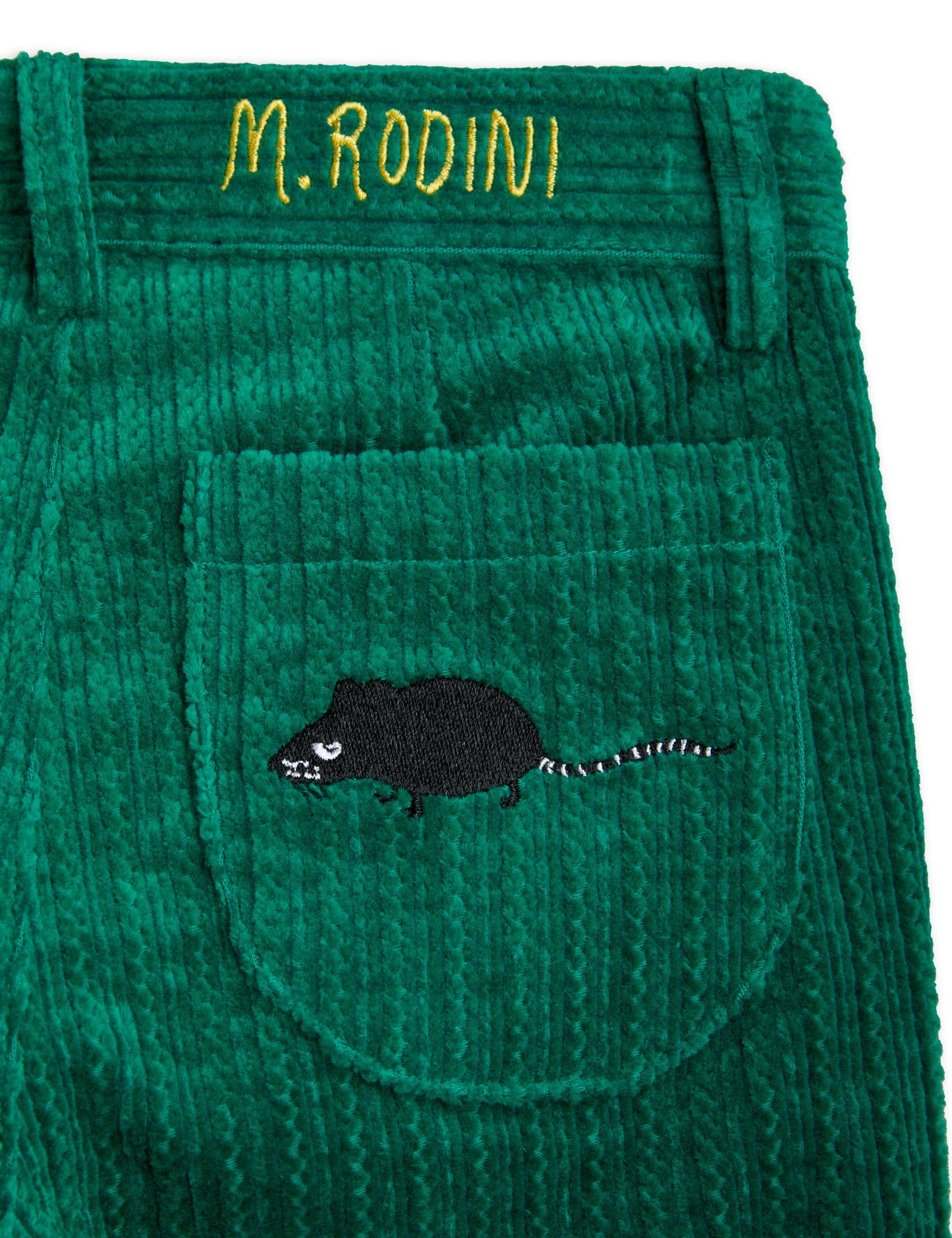Corduroy Flared Trousers Green
