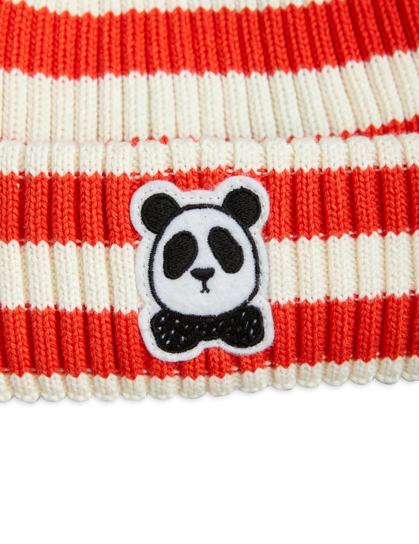 Panda Fold Up Rib Hat Red