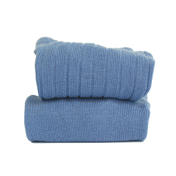Wide Rib Basic Tights French Blue