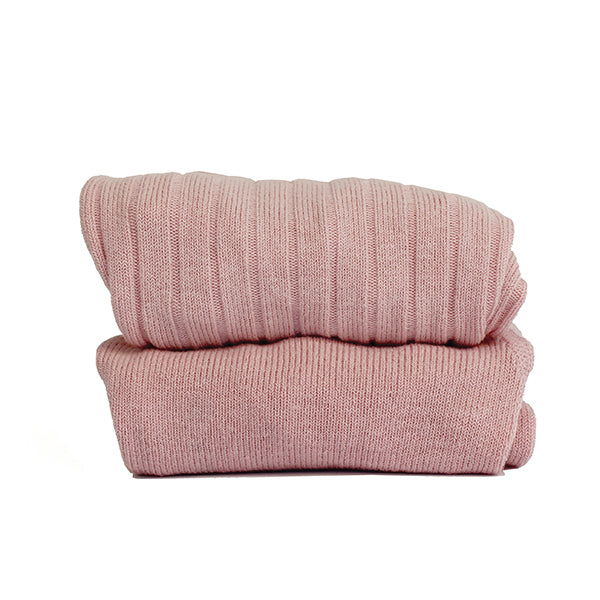 Wide Rib Basic Tights Old Rose