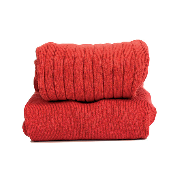 Wide Rib Basic Tights Ruby