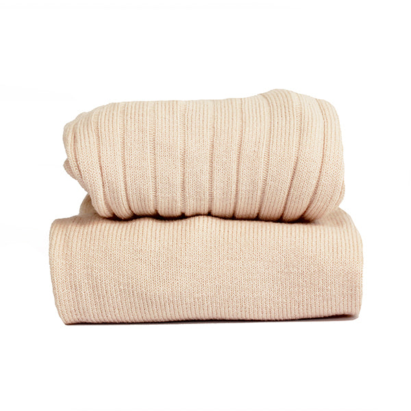 Wide Rib Basic Tights Nude