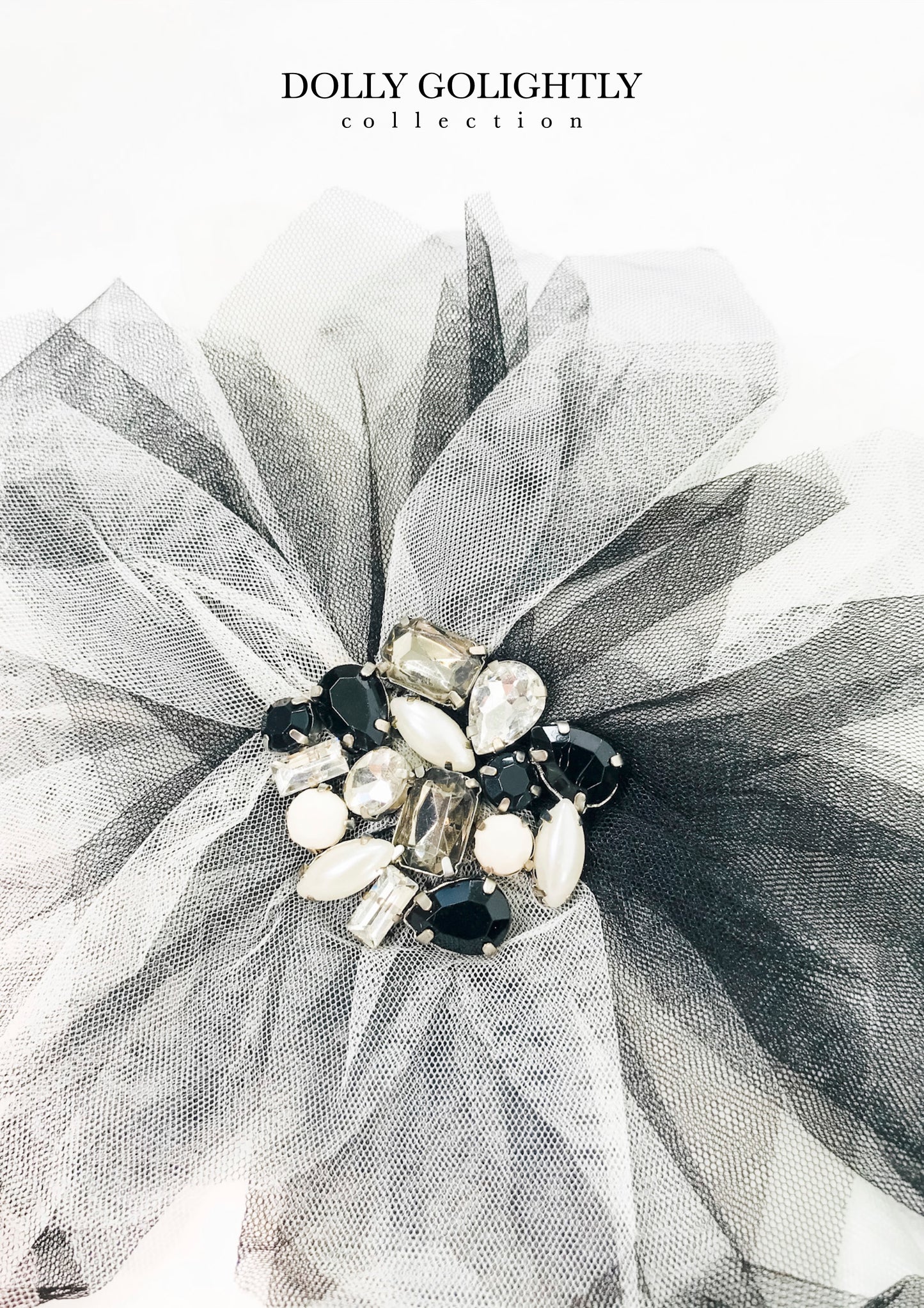 Dolly Golightly Big Hair Rosette-Broach Ballet Black