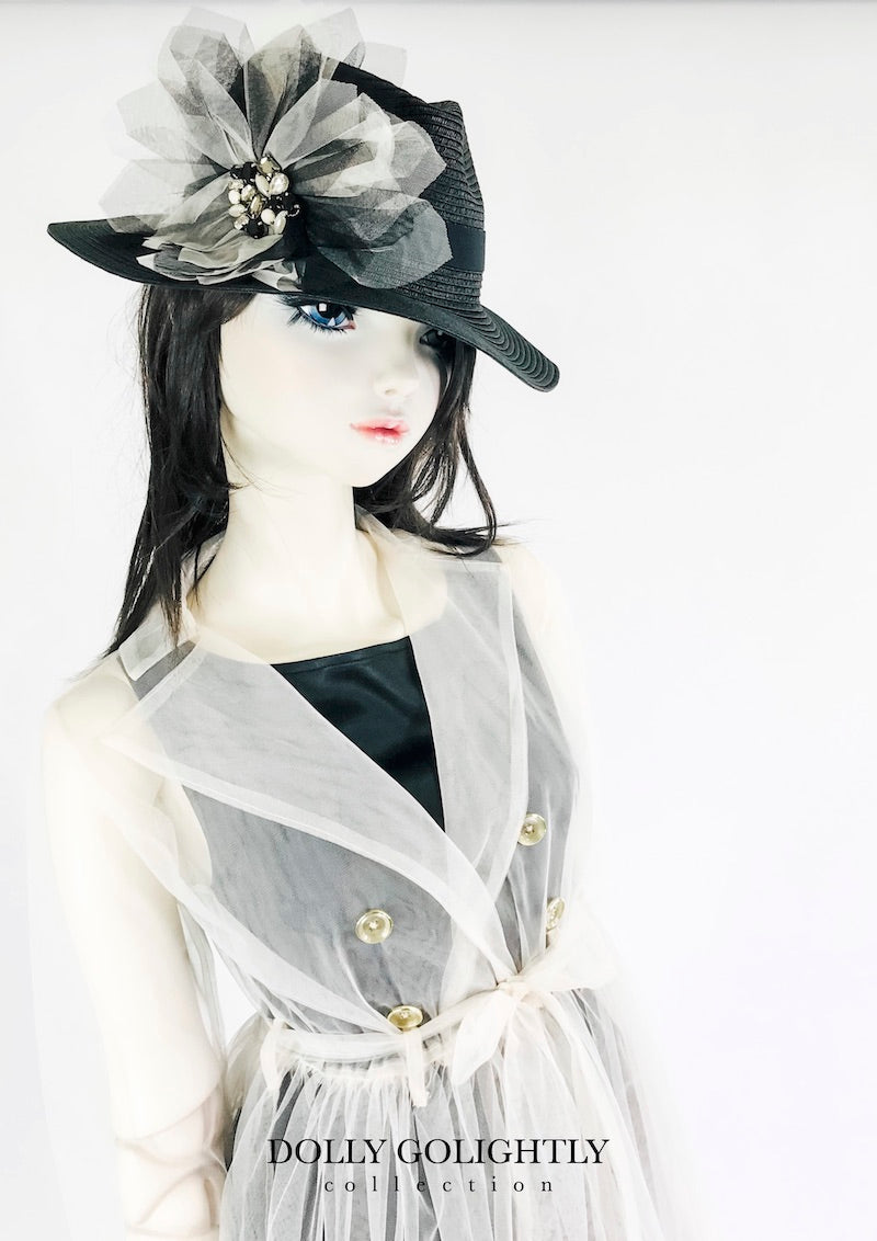 Dolly Golightly Big Hair Rosette-Broach Ballet Black