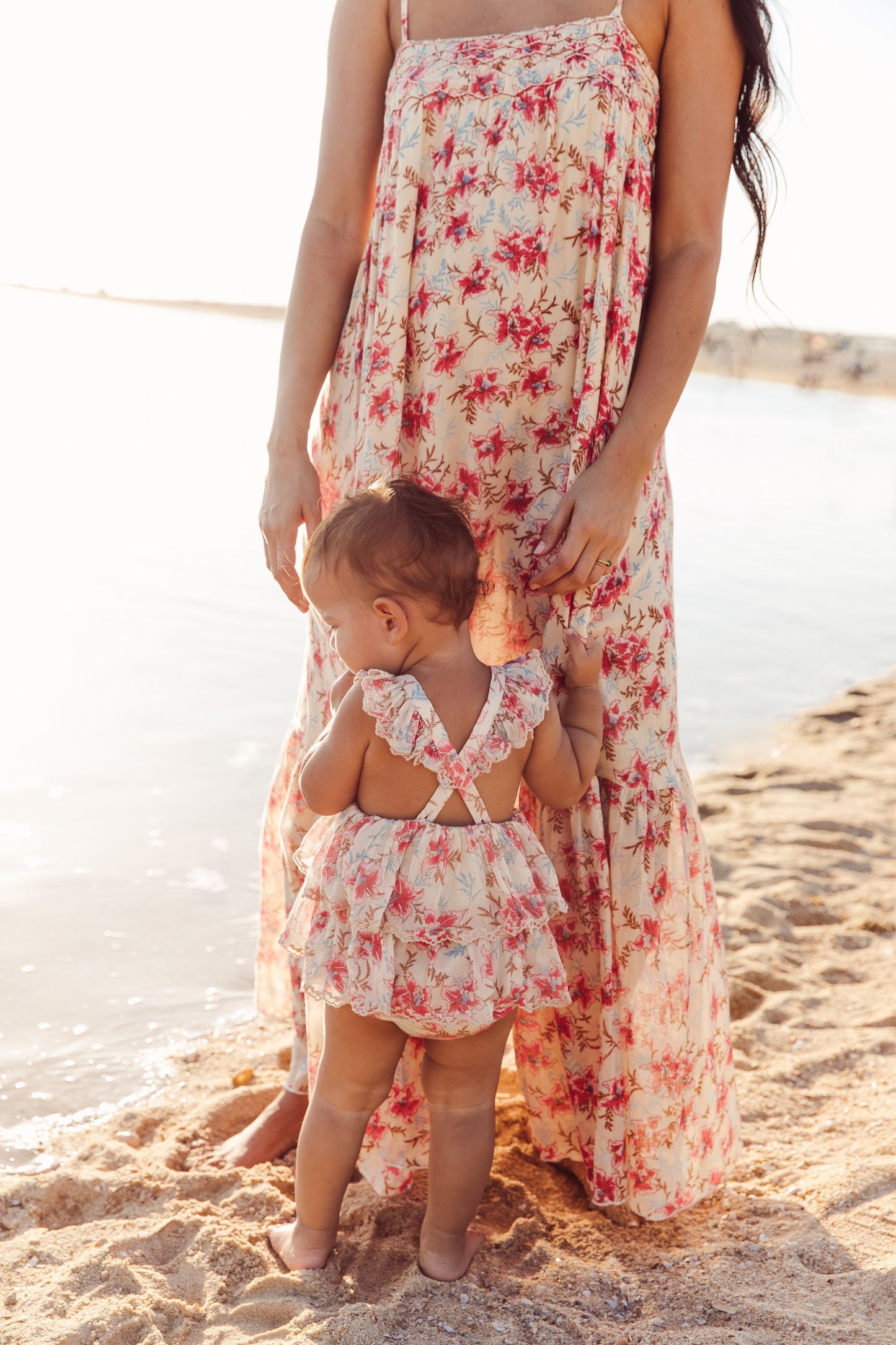 Salome Romper Raspberry Flowers