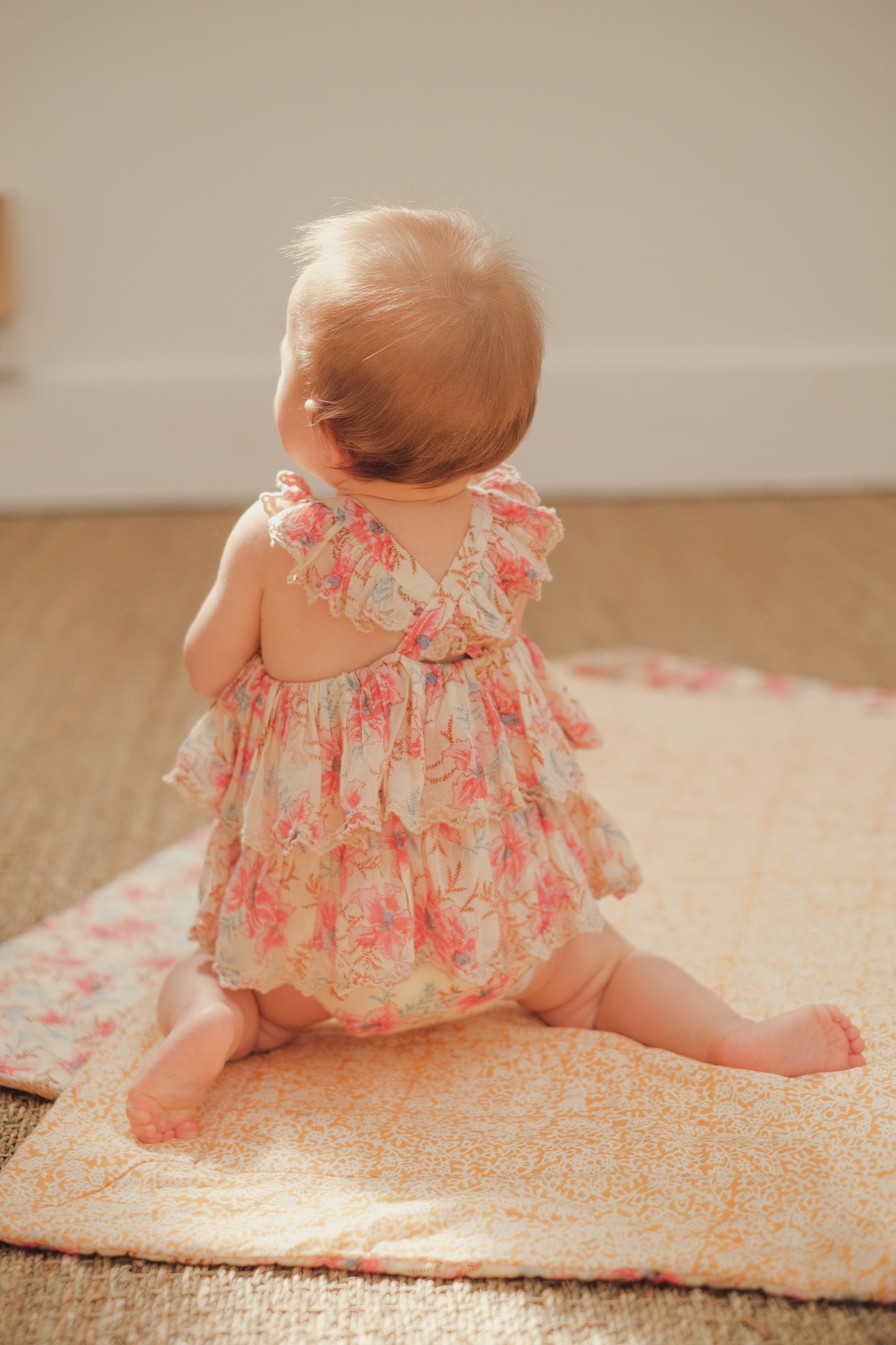 Salome Romper Raspberry Flowers