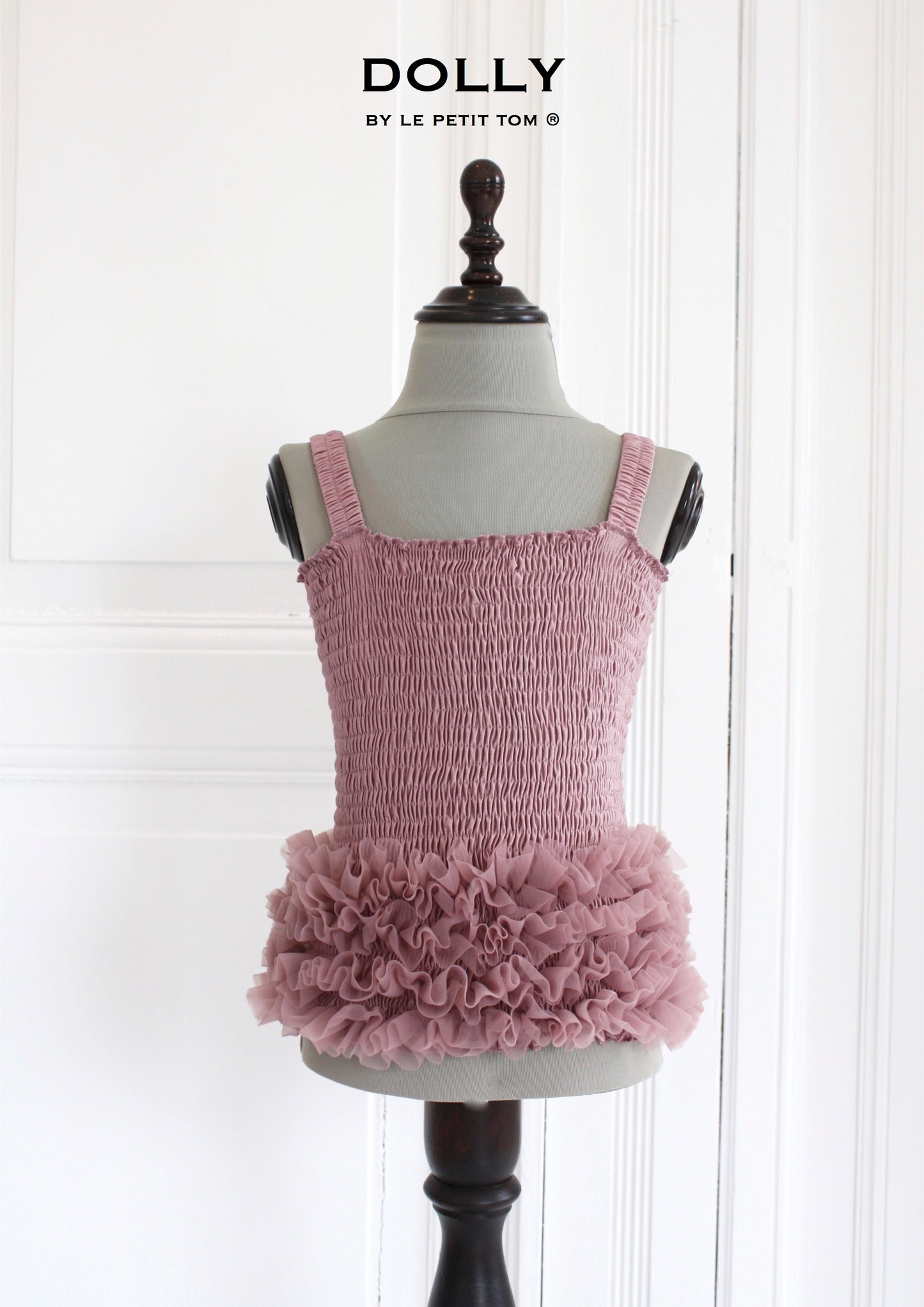 Frilly Top Linne Mauve