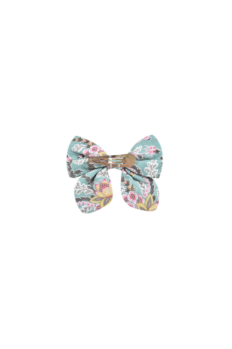 Lisa Clip Blue French Flowers