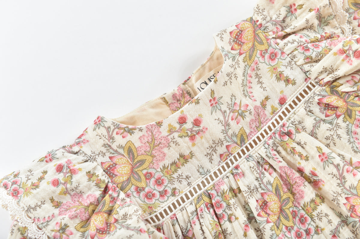 Celia Blus Cream French Flowers