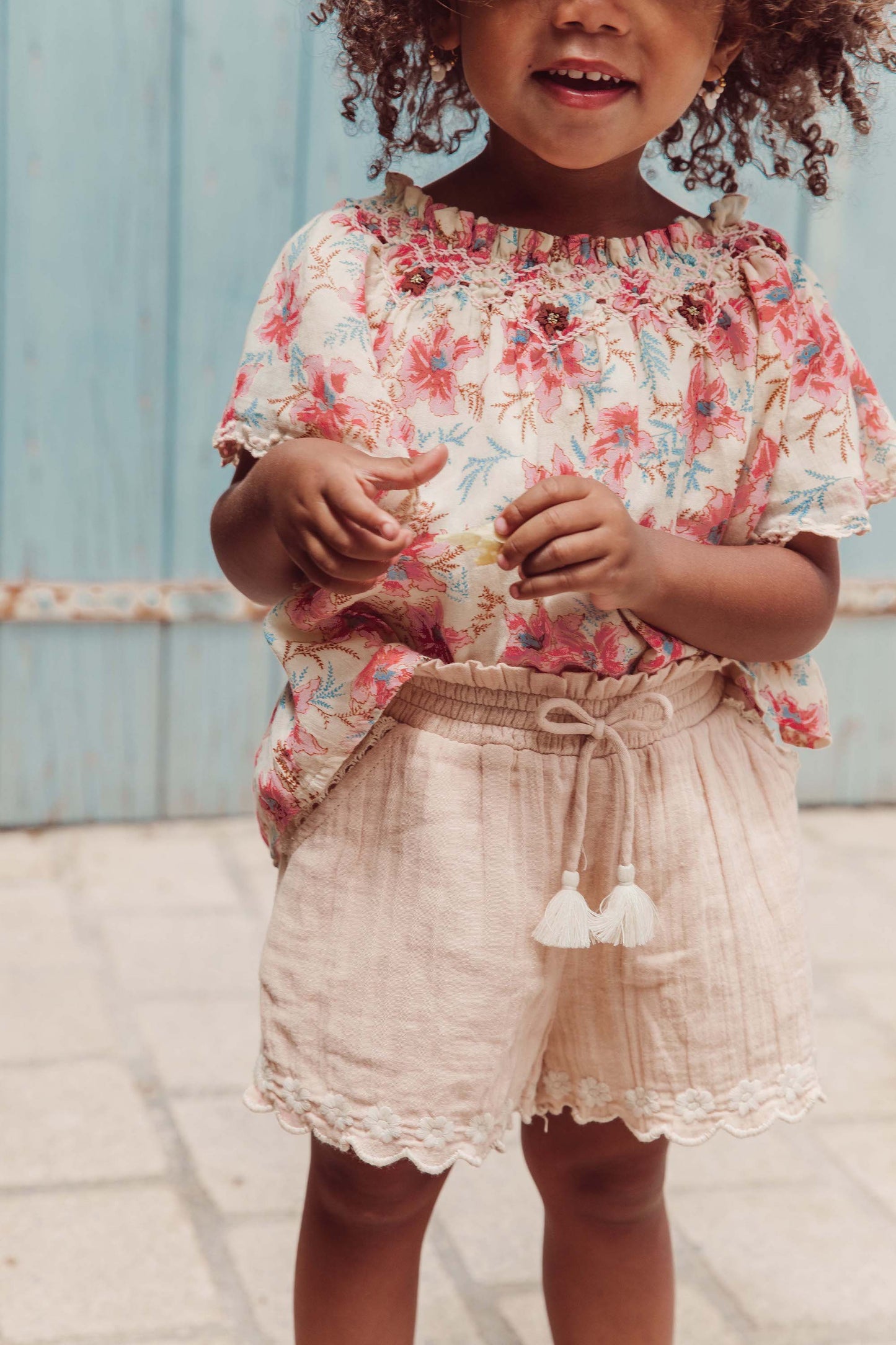 Flore Blouse Raspberry Flowers