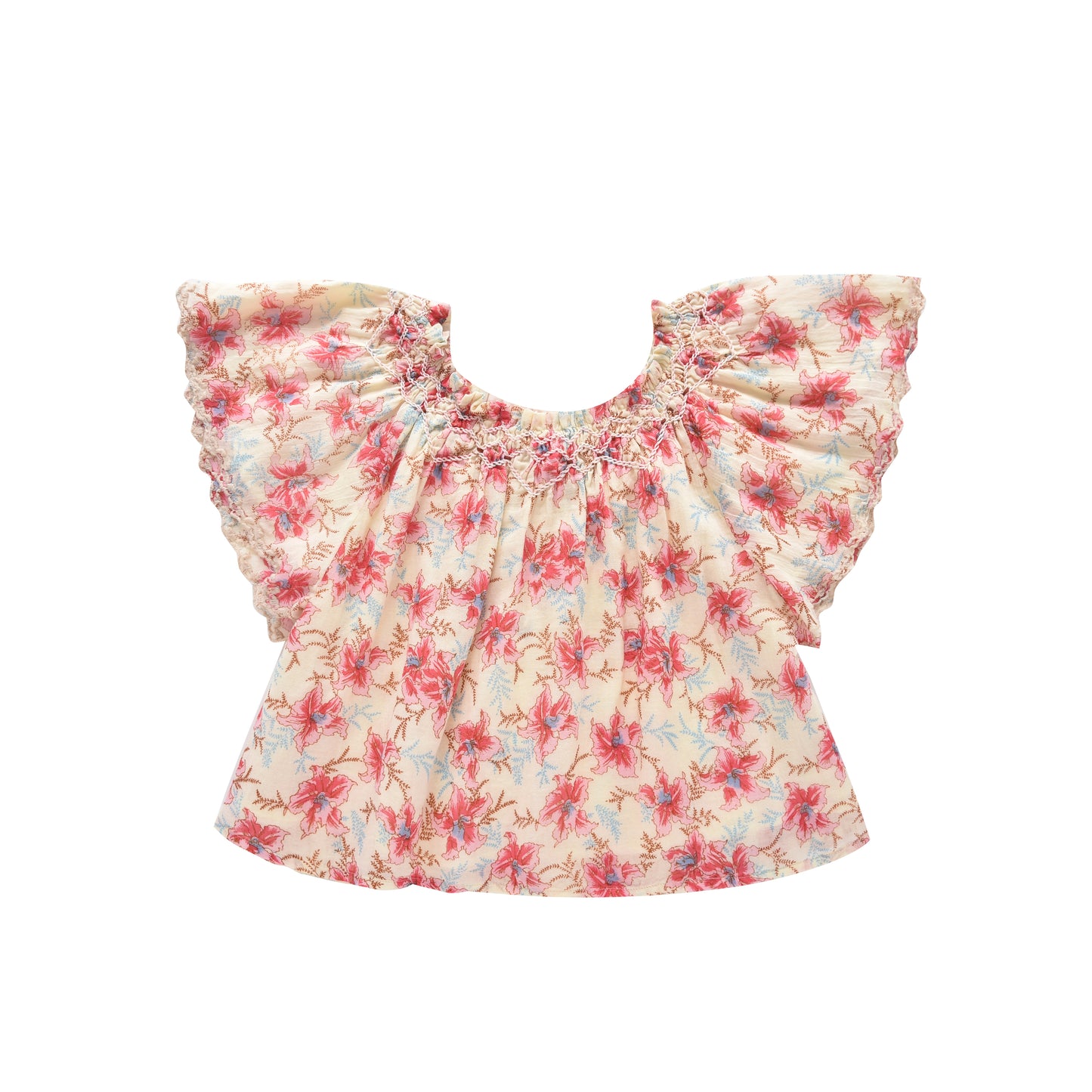 Flore Blouse Raspberry Flowers