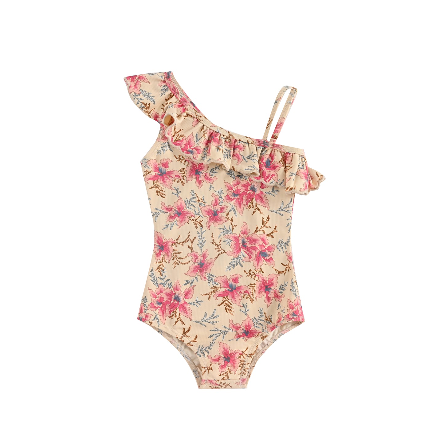 Audrey Bathing Suit Raspberry Flowers