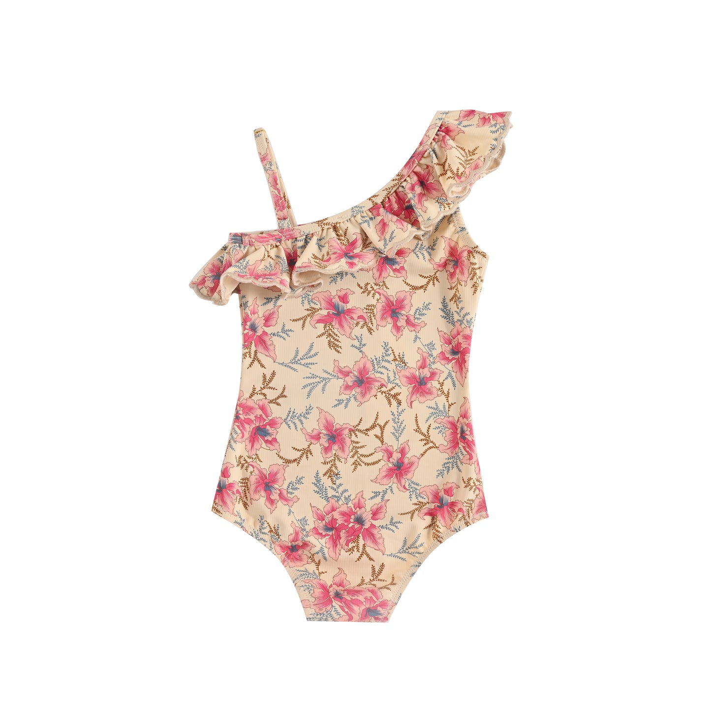 Audrey Bathing Suit Raspberry Flowers