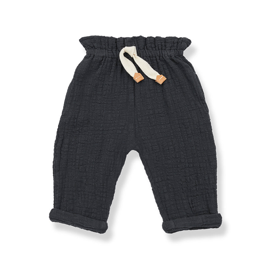 Joana Double Cotton Muslin Pants Graphite