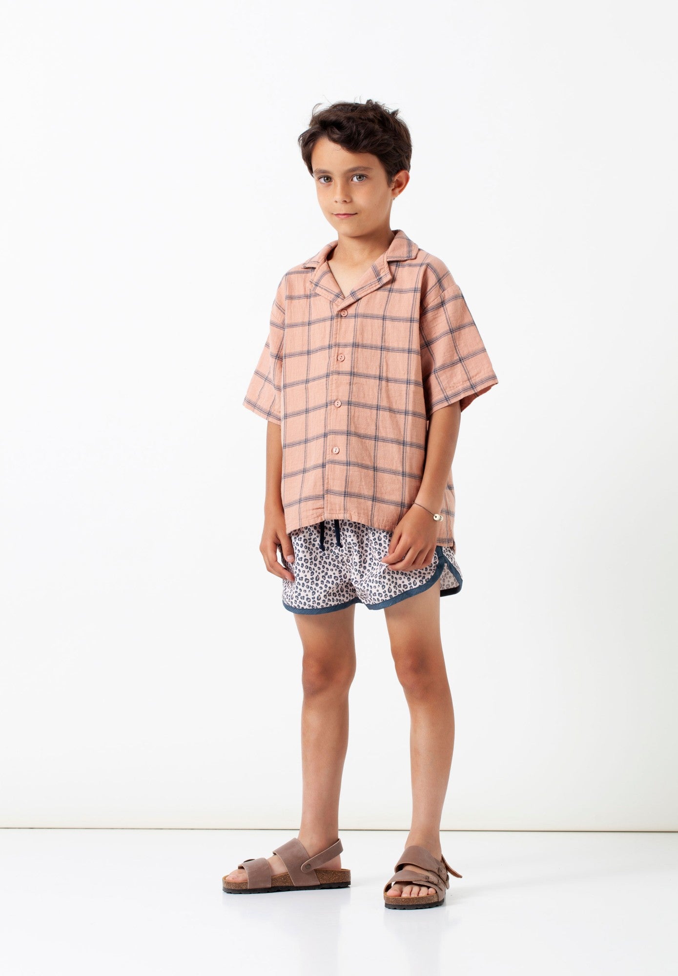 Checked Shirt Light Brown